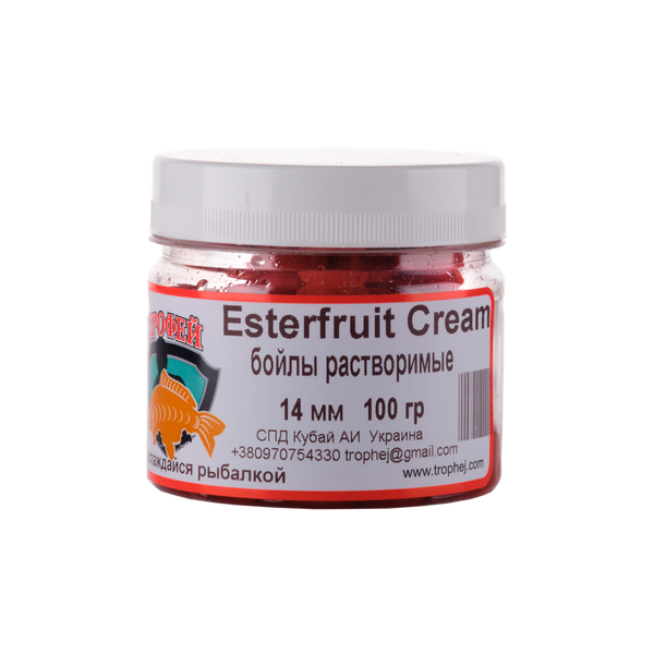 Бойли "Esterfruit cream" 14 мм 100 гр High-Attract series от Трофей рыбалка Бойли "Esterfruit cream" 14 мм 100 гр High-Attract series прикормка приманка