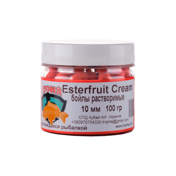 Бойли "Esterfruit cream" 10 мм 100 гр High-Attract series від Трофей риболовля Бойли "Esterfruit cream" 10 мм 100 гр High-Attract series прикормка приманка