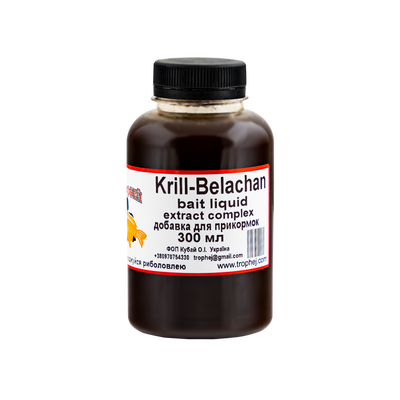 Liquid "Krill-Belachan extract complex"-300 мл от Трофей рыбалка Liquid "Krill-Belachan extract complex"-300 мл прикормка приманка