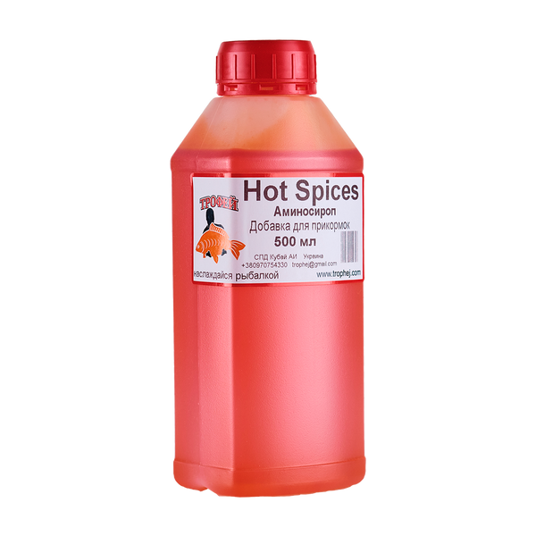Аміносироп "Hot Spices" 500мл від Трофей риболовля Аміносироп "Hot Spices" 500мл прикормка приманка