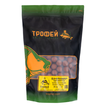 Бойли парені IQ Series "Spicy Shrimp" 20 мм 1 кг від Трофей риболовля Бойли парені IQ Series "Spicy Shrimp" 20 мм 1 кг прикормка приманка